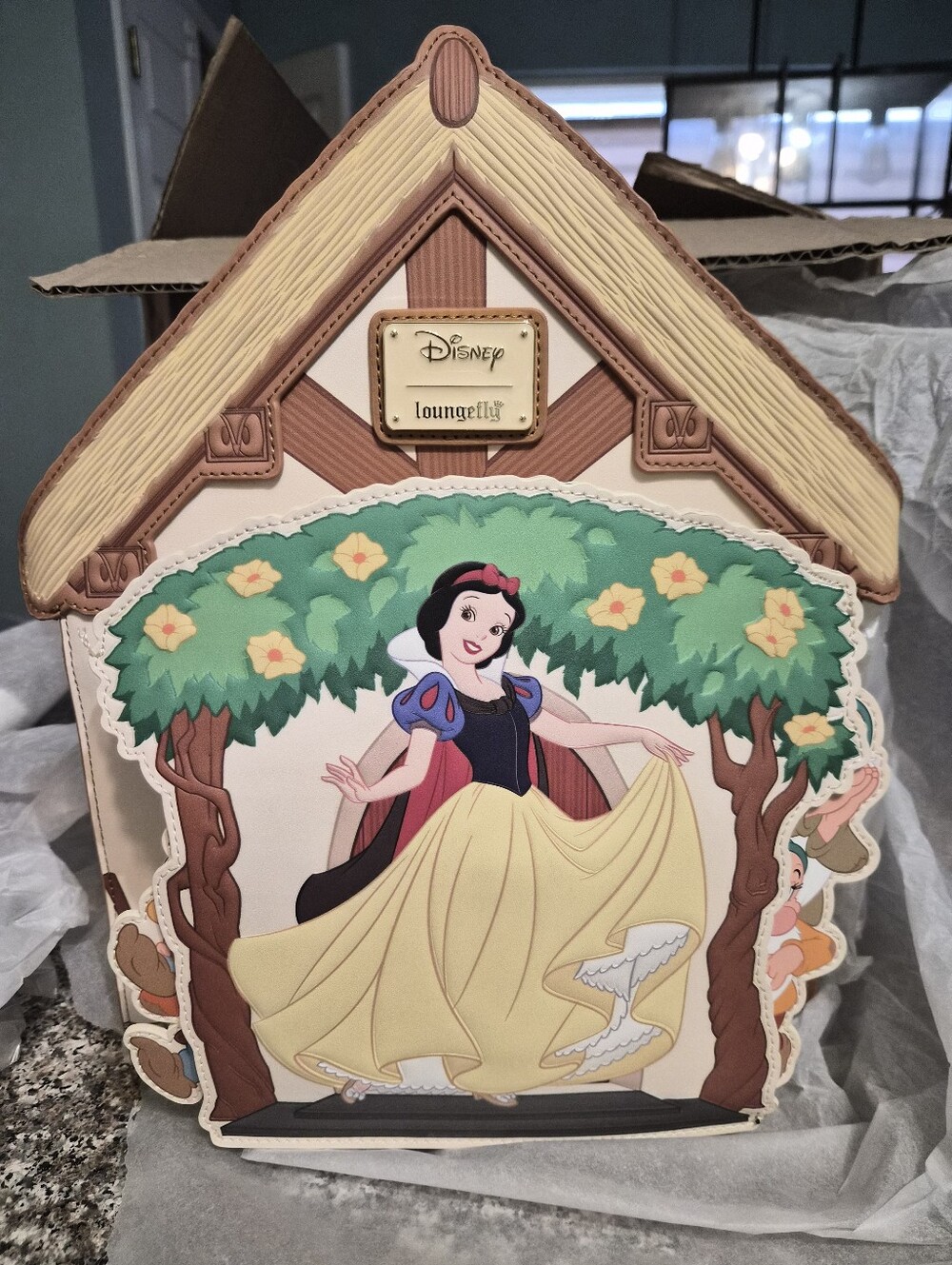 Loungefly Disney Snow White House Backpack - Yellow, Red, Blue, Green, Black